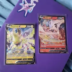 Regieleki & Reshiram Holo V Pokemon Go Card Bundle English pokemon tcg - - Image 1