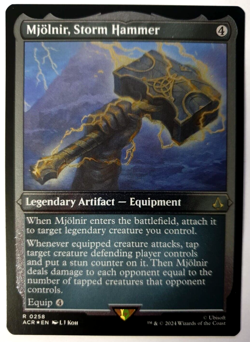 MTG Assassin's Creed - Mjolnir, Storm Hammer - Etched FOIL Rare - 0258 NM - Image 1