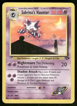 MP Sabrina’s Haunter 55/132 Gym Challenge Pokemon 2000 WOTC Combined shipping - Image 1