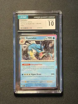 Gyarados Holo 130/165 – Scarlet & Violet 151 – CGC Gem Mint 10 Pokemon Card - Image 1