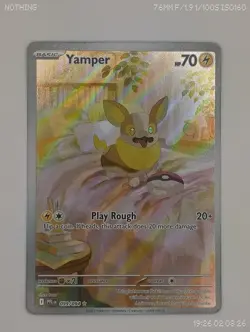 Pokemon TCG Yamper 099/094 Illustration Rare Card Phantasmal Flames Set NM - Image 1
