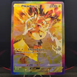 Pokemon Pikachu EX Holo & Texture Fan art [Pocket TCG art] - Image 1