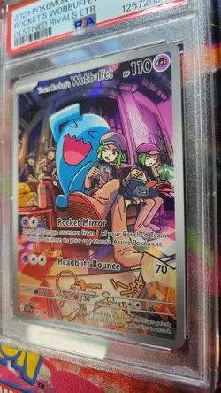2025 Pokemon SVP EN Rocket's Wobbuffet #203 Destined Rivals PSA 9 - Image 3