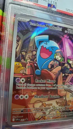 2025 Pokemon SVP EN Rocket's Wobbuffet #203 Destined Rivals PSA 9 - Image 4