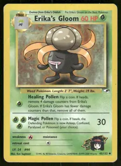 MP Erika's Gloom 45/132 Gym Heroes Pokemon WOTC 2000 Combined shipping - Image 1