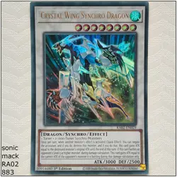 Crystal Wing Synchro Dragon - RA02-EN029 - 1st Edition Yugioh - Image 1