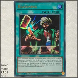 Reasoning - RA01-EN052 - 1st Edition Yugioh - Image 1