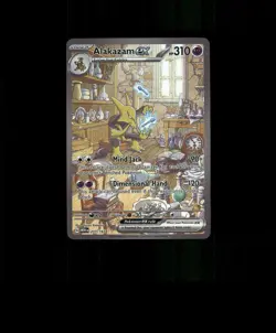 Fan-Art READ DESCRIPTION BELOW HOLO Alakazam Card Pokemon Card p2 - Image 1