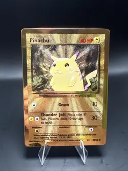 Pokemon TCG Celebrations Pikachu Gold Metal Card 58/102 25th Anniversary - Image 1