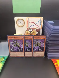 Yugioh - Cyberdark Claw x 3 - 1st Edition Plus Free Holo Card - Image 1