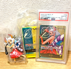 PSA 10 Yamato OP06-022 Promo Figure Set Japanese ONE PIECE Card LECAFIG Jump - Image 1