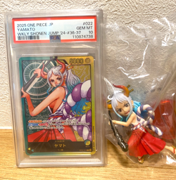 PSA 10 Yamato OP06-022 Promo Figure Set Japanese ONE PIECE Card LECAFIG Jump - Image 2