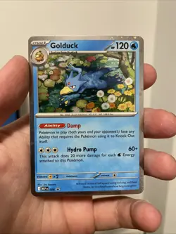 Pokemon TCG Golduck 008 ME: Mega Evolution Cosmos Holo Black Star Promo Card NM - Image 1