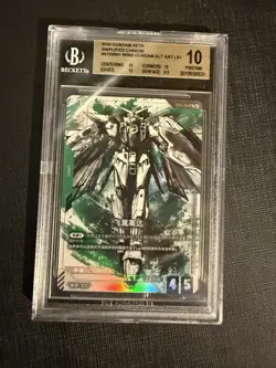 Gundam Card Game Chinese Wing Gundam Beta Alt Art. Beckett BGS 10, POP 2 - Image 1