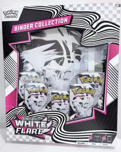 Pokemon Scarlet & Violet White Flare Binder Collection Box Factory Sealed - Image 1