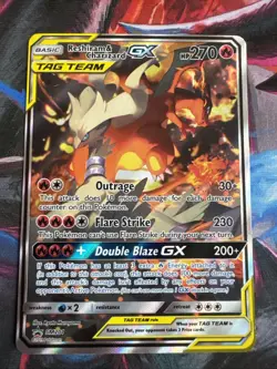 Pokemon Tag Team Reshiram & Charizard GX SM201 Black Star Promo - Image 1