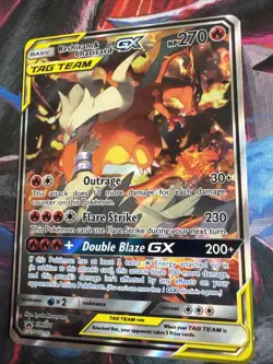Pokemon Tag Team Reshiram & Charizard GX SM201 Black Star Promo - Image 3