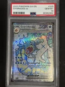 PSA 10 GEM MT 2023 Pokemon Scarlet & Violet SVI EN Gyarados EX Full Art 225/198 - Image 1