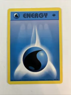 WATER ENERGY Pokemon 1st Edition Base Set Shadowless 102/102 Regular Vintage - Image 1
