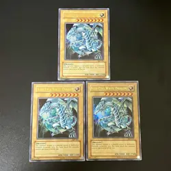 NM 3set BLUE EYES WHITE DRAGON Ultra Rare JMP-001 English Yu-Gi-Oh Card - Image 1