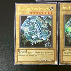 NM 3set BLUE EYES WHITE DRAGON Ultra Rare JMP-001 English Yu-Gi-Oh Card - Image 4