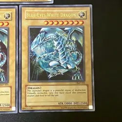 NM 3set BLUE EYES WHITE DRAGON Ultra Rare JMP-001 English Yu-Gi-Oh Card - Image 5