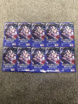 One Piece TCG The Azure Sea’s Seven OP-14 Sleeved Booster Pack Lot Of 10 Sealed - Image 1