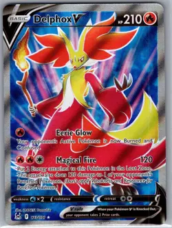 Delphox V (Full Art) 173/196 SWSH11: Lost Origin - Pokemon Card - NM - Image 1