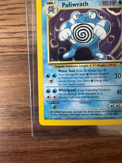 NM Pokemon TCG Poliwrath Base Set Holo Rare Card 13/102 90 HP Stage 2 Cost 3W3C - Image 4