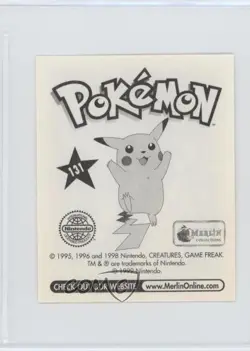 Lapras Merlin Pokemon Album Stickers #131 1999 - Image 2