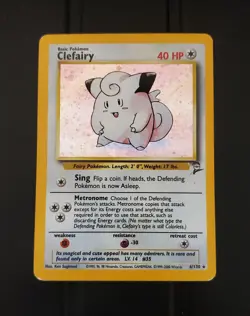 Pokemon Base Set 2 Clefairy 6/130 Holo Rare MP - Image 1