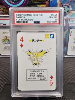 Pokemon PSA10 Blue Zapdos 145 Diamonds Poker Japan Card - Image 1
