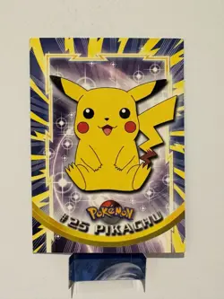 PIKACHU #25 BLACK Logo Non-Holo SERIES 1 - TOPPS POKEMON CARD LP - Image 1