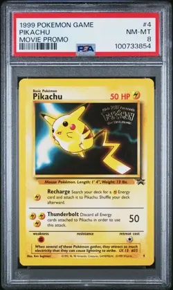 PSA 8 Pokemon TCG 1999 Pokemon Game Movie #4 Pikachu NM-MT - Image 1
