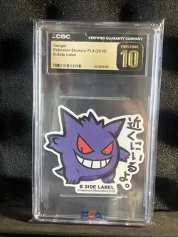 CGC 10 Pristine Gengar B-Side Label Pokemon Stickers Part 4 2019 - SHIPS FAST - Image 1