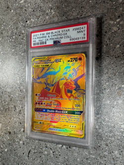 Pokemon TCG Reshiram & Charizard GX SM247 Black Star Promo Gold Holo PSA 9 MINT - Image 4