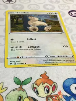 D433 POKEMON TCG REBEL CLASH SNORLAX #141 HOLO NM RARE - Image 2