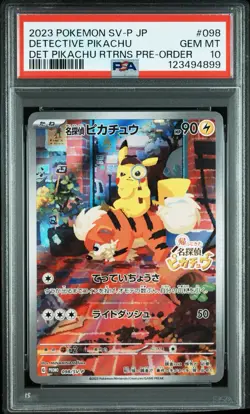 PSA 10 GM Pokemon Pikachu 098/SV-P Detective Pikachu Returns Promo Japanese - Image 1