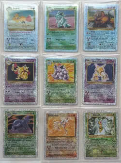 Lot (9) Legendary Collection Reverse Holo Pokemon Alakazam Kadabra Nidoking Muk - Image 1