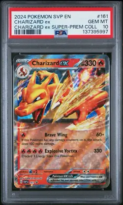 2024 POKEMON SVP EN-SV BLACK STAR PROMO #161 CHARIZARD EX PSA 10 - Image 1
