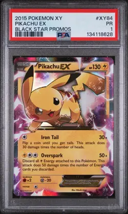 Pokemon Black Star Promos Pikachu Ex 2015 #XY84 PSA 1 - Image 1