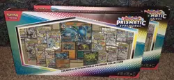X2 NEW POKEMON SCARLET & VIOLET PRISMATIC EVOLUTIONS LUCARIO EX & TYRANITAR EX - Image 1