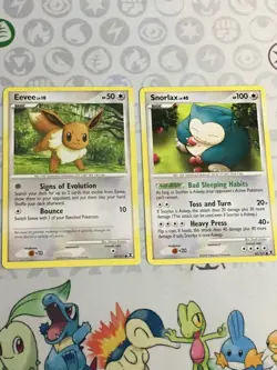 D1262 POKEMON TCG RISING RIVALS EEVEE 59 SNORLAX 81 LP COMMON - Image 1