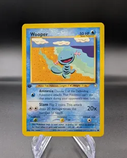 Wooper 82/111 - Neo Genesis 1st Edition Regular - Vintage Pokemon TCG - LP - Image 1