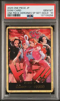 2025 ONE PIECE JPN ONE PIECE HEROINES SPECIAL SET GOLD DON!! CARD PSA 10 - Image 1