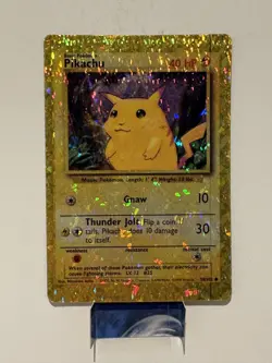 Pikachu STICKER Vending Machine PRISM HOLO Pokemon Card Vintage 90's Retro Rare - Image 1