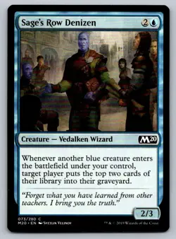 Sage's Row Denizen Magic the Gathering Core Set 2020 M20 MTG Card FREE SHIPPING - Image 3
