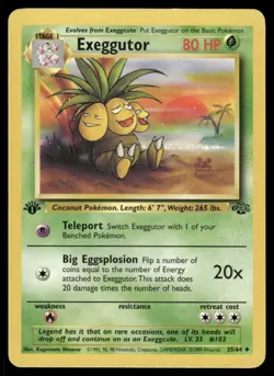 Pokemon Cards Exeggutor 35/64 1ST EDITION Jungle WOTC Uncommon NM - Image 1