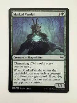 Masked Vandal MTG Magic the Gathering Card NM Near Mint KHM - Image 1