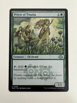 Priest of Titania MTG Magic the Gathering Card NM Near Mint MH3 - Image 1